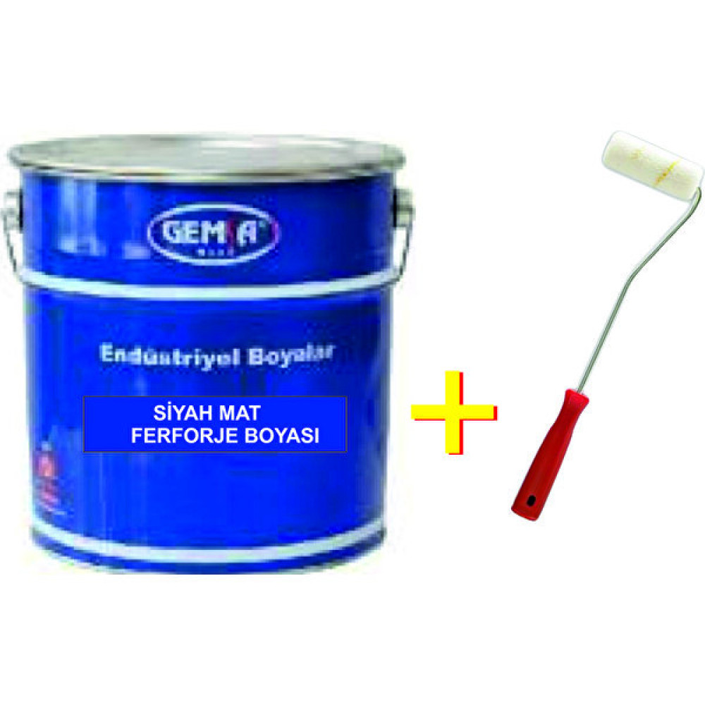 Gemsa Siyah Mat Ferforje Boyası 3 kg Boya Malzemeleri Fiyatı