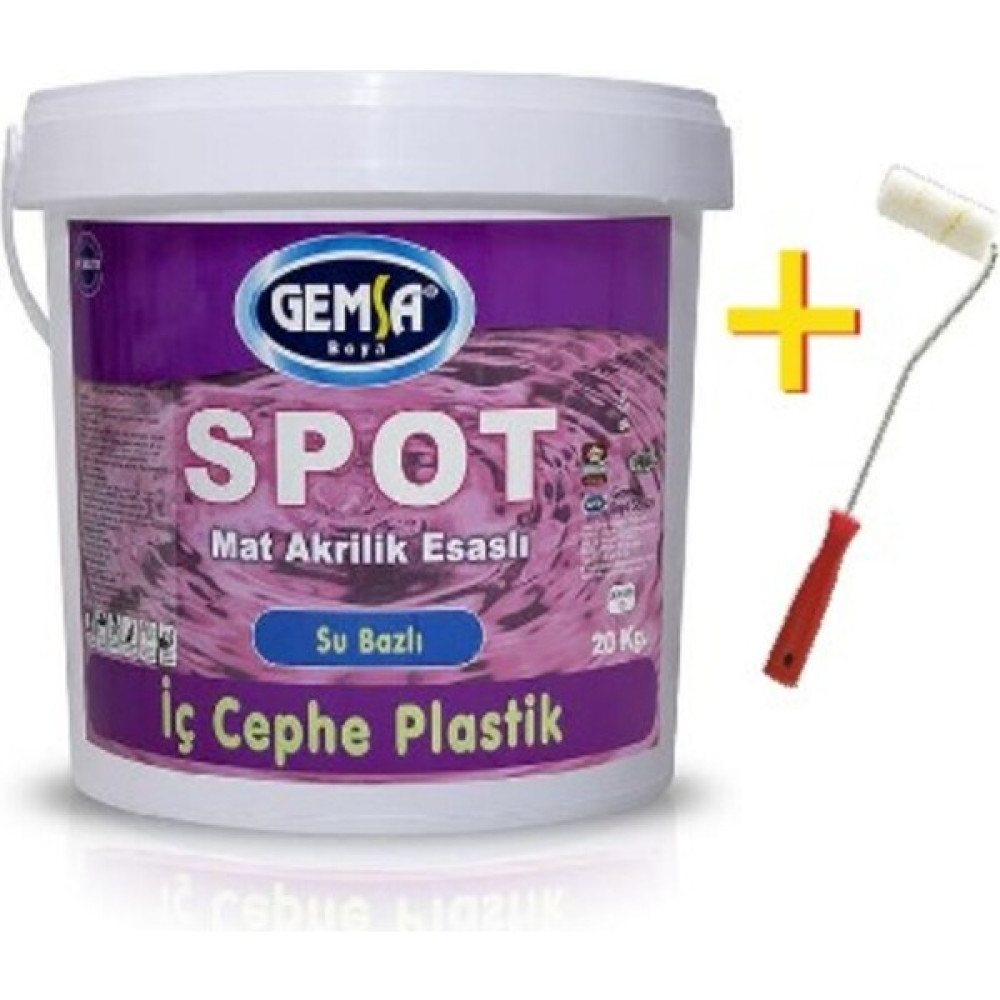 Gemsa Spot Plastik Su Bazlı Iç Cephe Boyası 20 kg Pastel Aşı İç Cephe Duvar Boyası Fiyatı