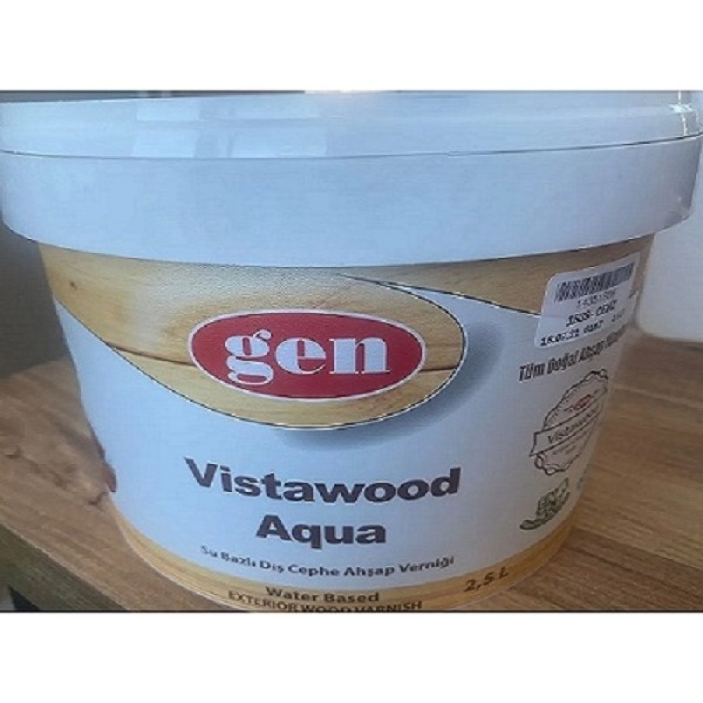 Gen Aqua Vistawood Su Bazlı Dış Cephe Ahşap Verniği - Açık Meşe - 2.50 LT Boya Malzemeleri Fiyatı