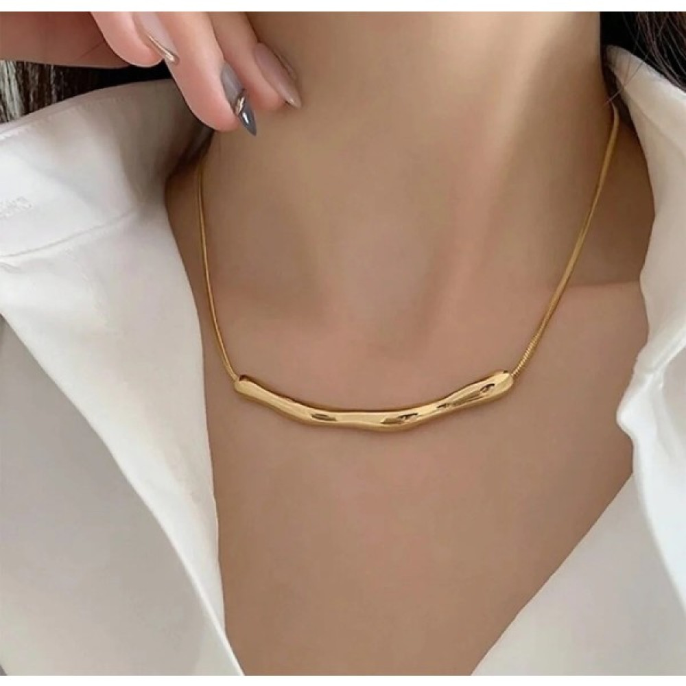 Gen Takı Çelik Bambu Kolye - Gold - 45 cm Altın, Takı & Aksesuar Fiyatı