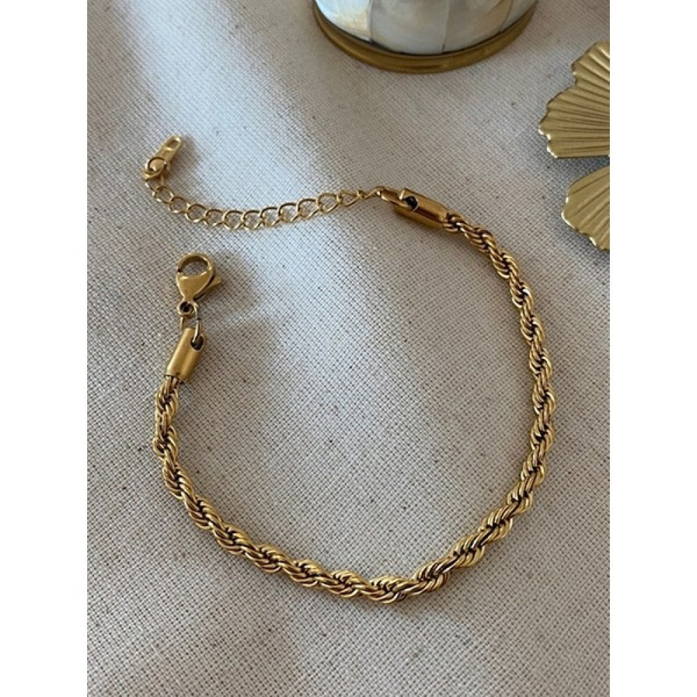 Gena Moda Gold Renk Yüksek Kaliteli Paslanmaz Çelik Burgu Bileklik Altın, Takı & Aksesuar Fiyatı