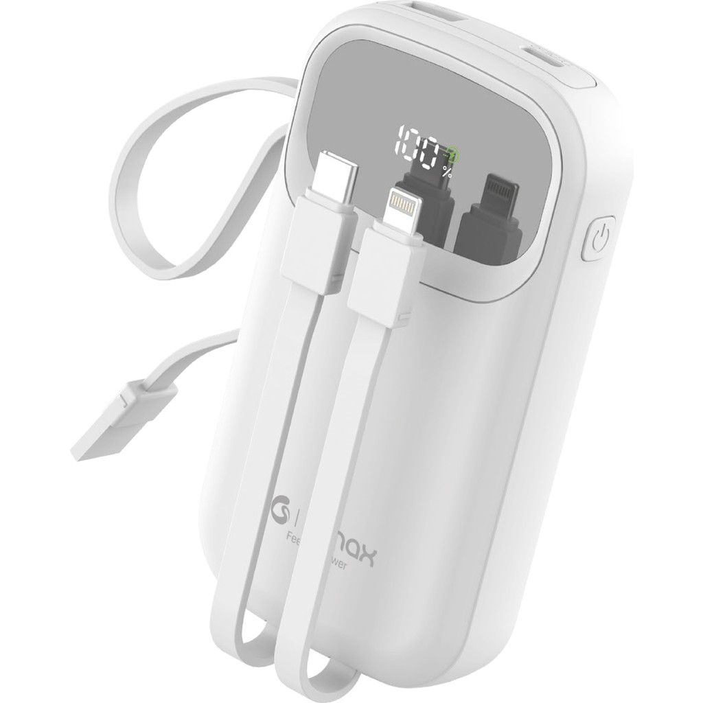 Genax iPhone 13 / 12 / 11 Pro Max Uyumlu 13.000 Mah Hızlı Şarj Powerbank - Beyaz Taşınabilir Şarj Cihazı - Powerbank Fiyatı