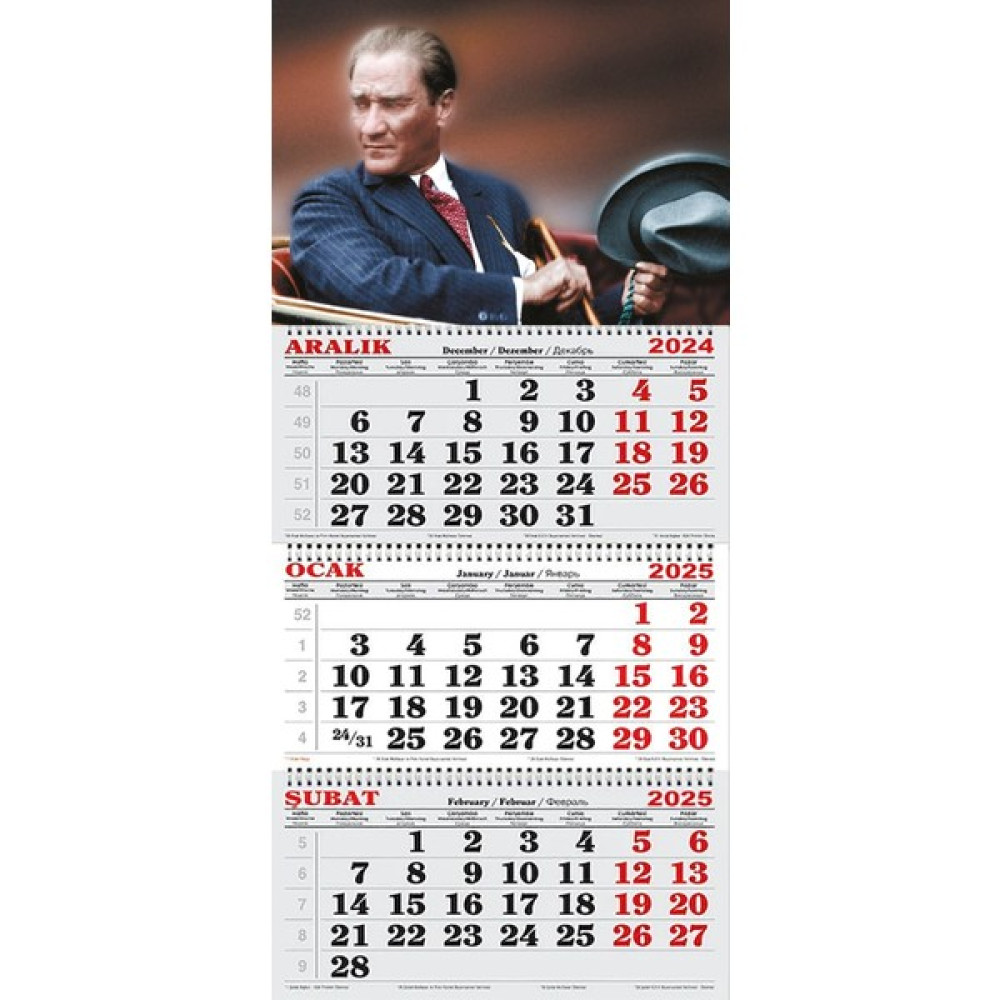 GENC DIJITAL BASKI 2025 Yılı Gemici Takvimi-Atatürk Otomobilde Takvim Fiyatı