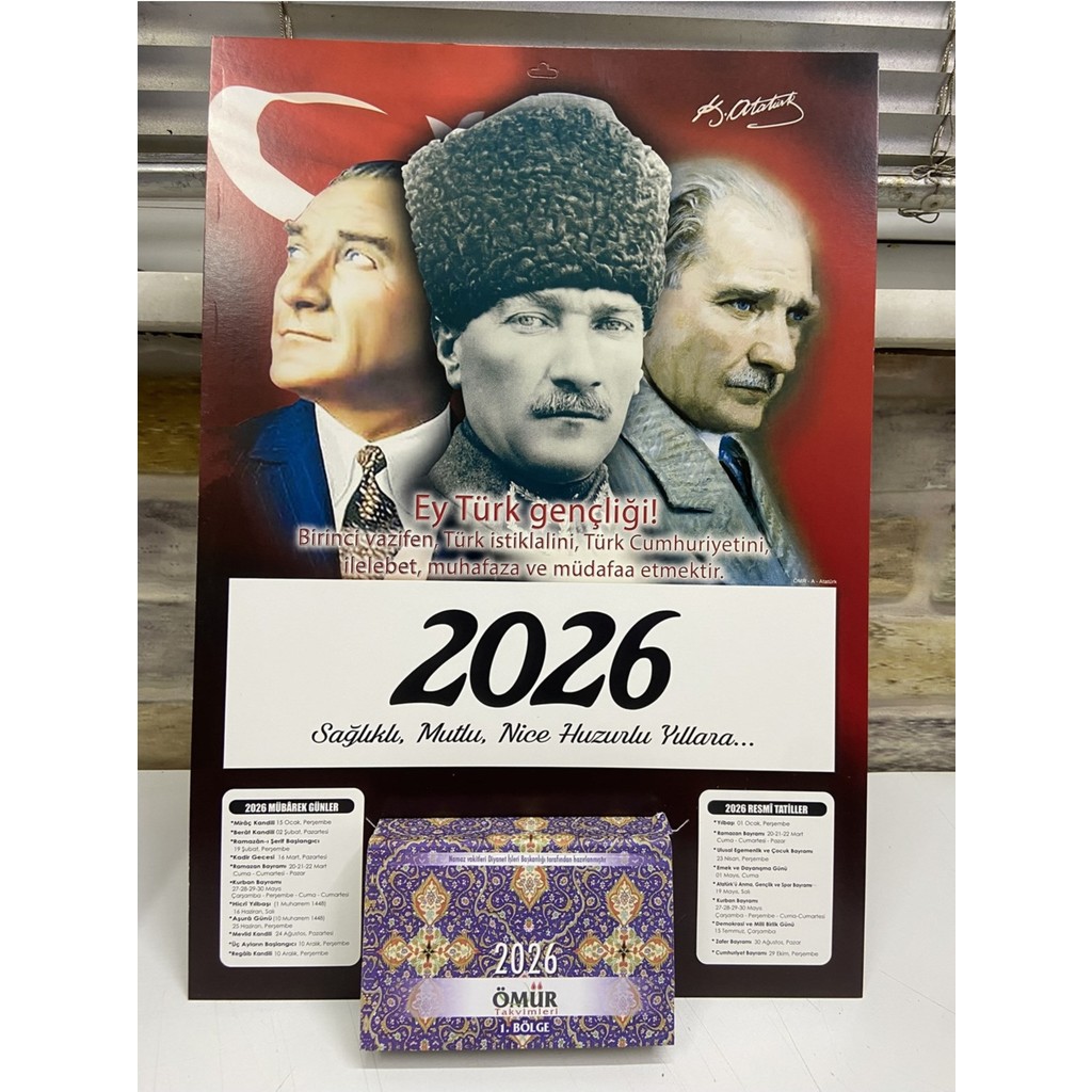 GENC DIJITAL BASKI Takvim Atatürk Görselli 2026 Kartonlu Yapraklı Duvar Takvimi Diğer Fiyatı