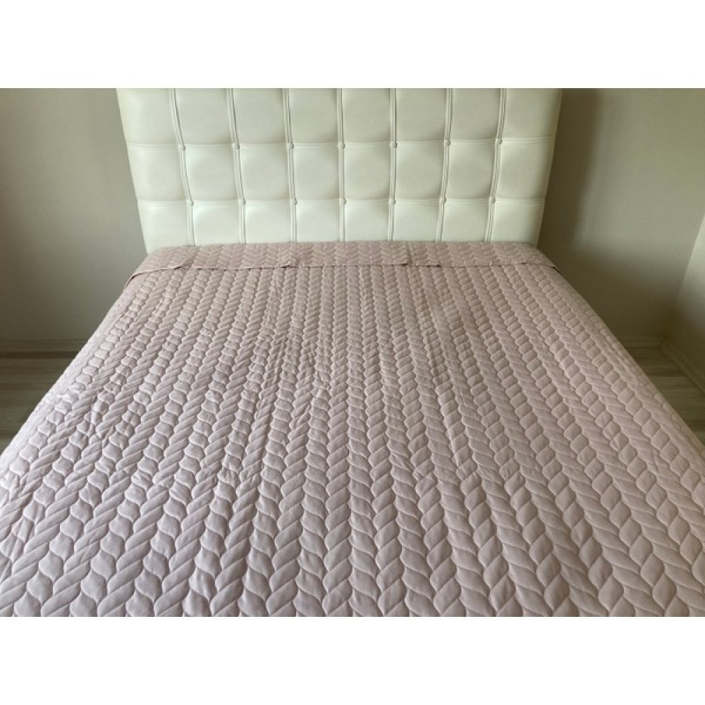 Genç Ev Home Düz Boya Lazer Kapitoneli Çok Amaçlı Pike Battal Boy 230 x 250 cm Yatak Örtüsü - Pudra Pike & Pike Takımı Fiyatı