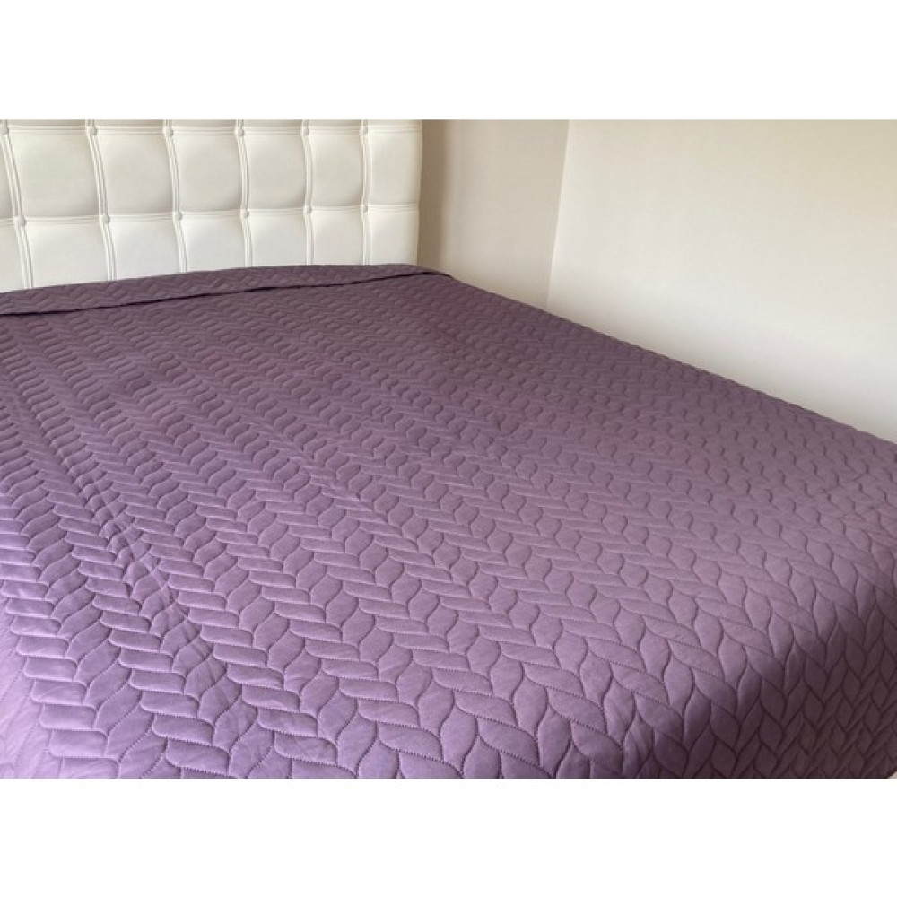 Genç Ev Home Düz Boya Lazer Kapitoneli Çok Amaçlı Pike Tek Kişilik 160 x 220 cm Yatak Örtüsü - Mürdüm Pike & Pike Takımı Fiyatı