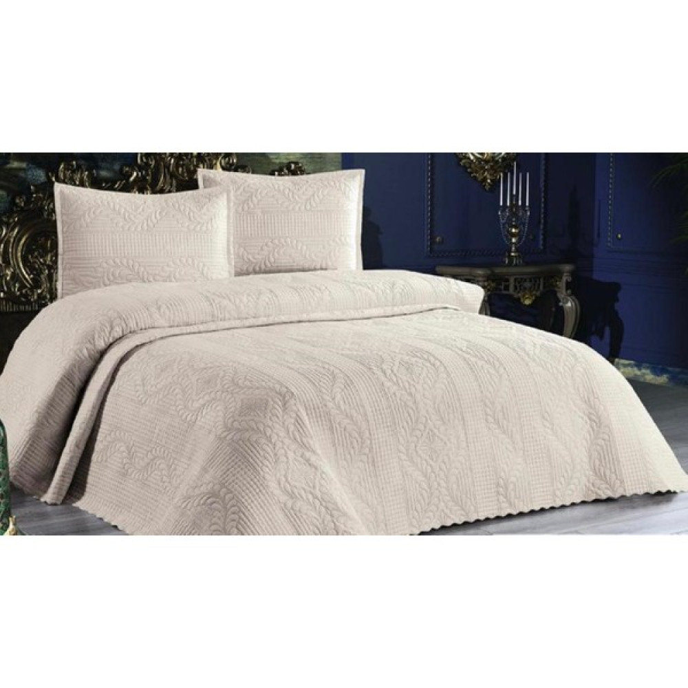 Genç Ev Home Mikrofiber Yatak Örtüsü Seti 250 x 260 cm - Bej Yatak Örtüsü Fiyatı