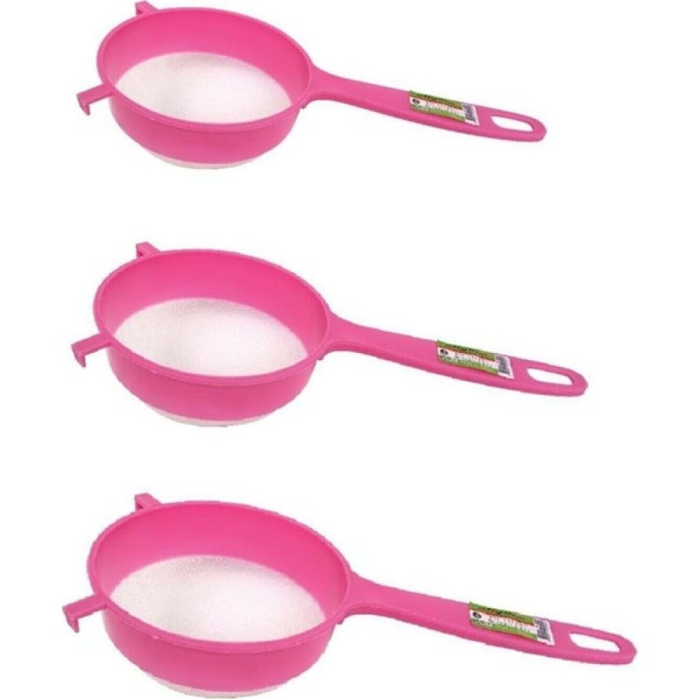 Genç Züccaciye 3 Lü Saplı Süt Süzgeci - Un Makarna Pirinç Yıkama Süzgeci Pembe Mutfak Gereçleri Fiyatı