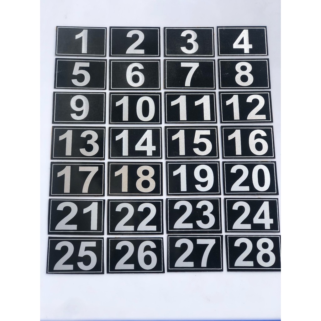 Gendec 3.5 x 5.5 cm cm Yapışkanlı No 1'den 28'e Raf, Posta Kutusu, Dolap, Ayakkabılık, Kapı Numarası Diğer Fiyatı