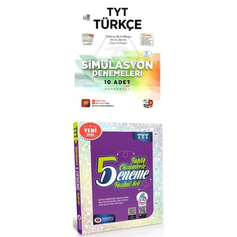 Genel 2023 TYT Hazırlık 3D Türkçe Simülasyon Deneme ve TYT Taktik Deneme Temel Yeterlilik Testi (TYT) Fiyatı