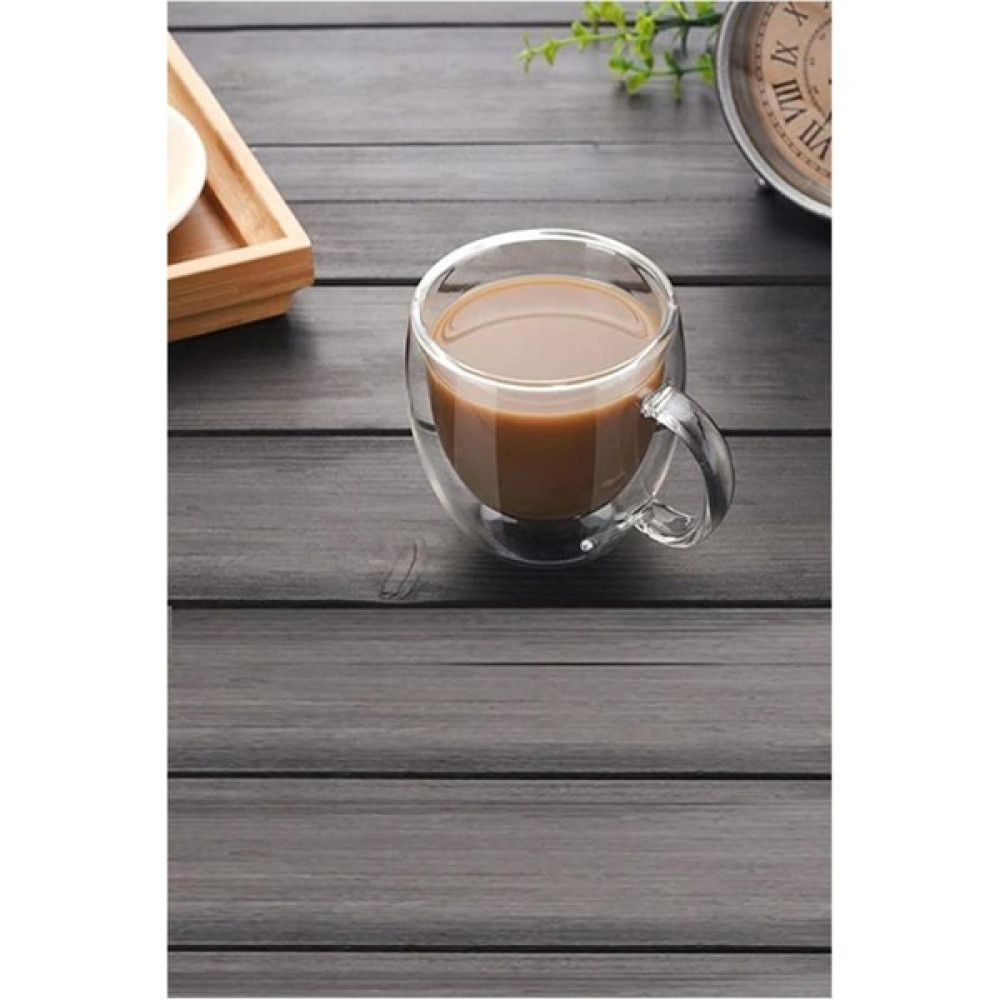 Genel Çift Çidarlı Borosilikat Kupa Bardak 1ADET 250ML Fincan / Bardak / Kahve Takımı Fiyatı