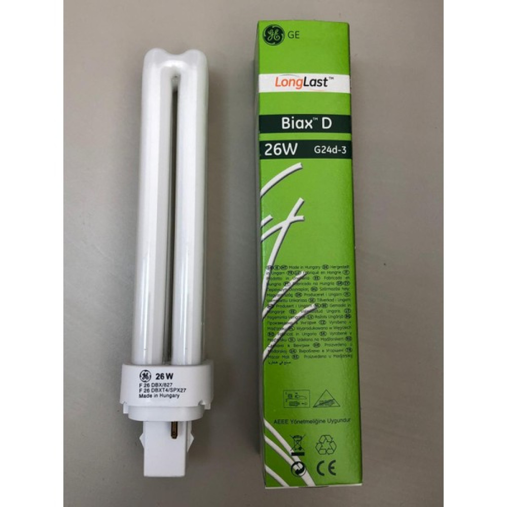 General Electric 2 Adet G/e Plc Lamba 26W/827 2p 2700 Kelvin 1800 Lümen Sarı BOY:16.5cm ( 10W-13W-18W YERİNE OLMAZ ) Spot Fiyatı