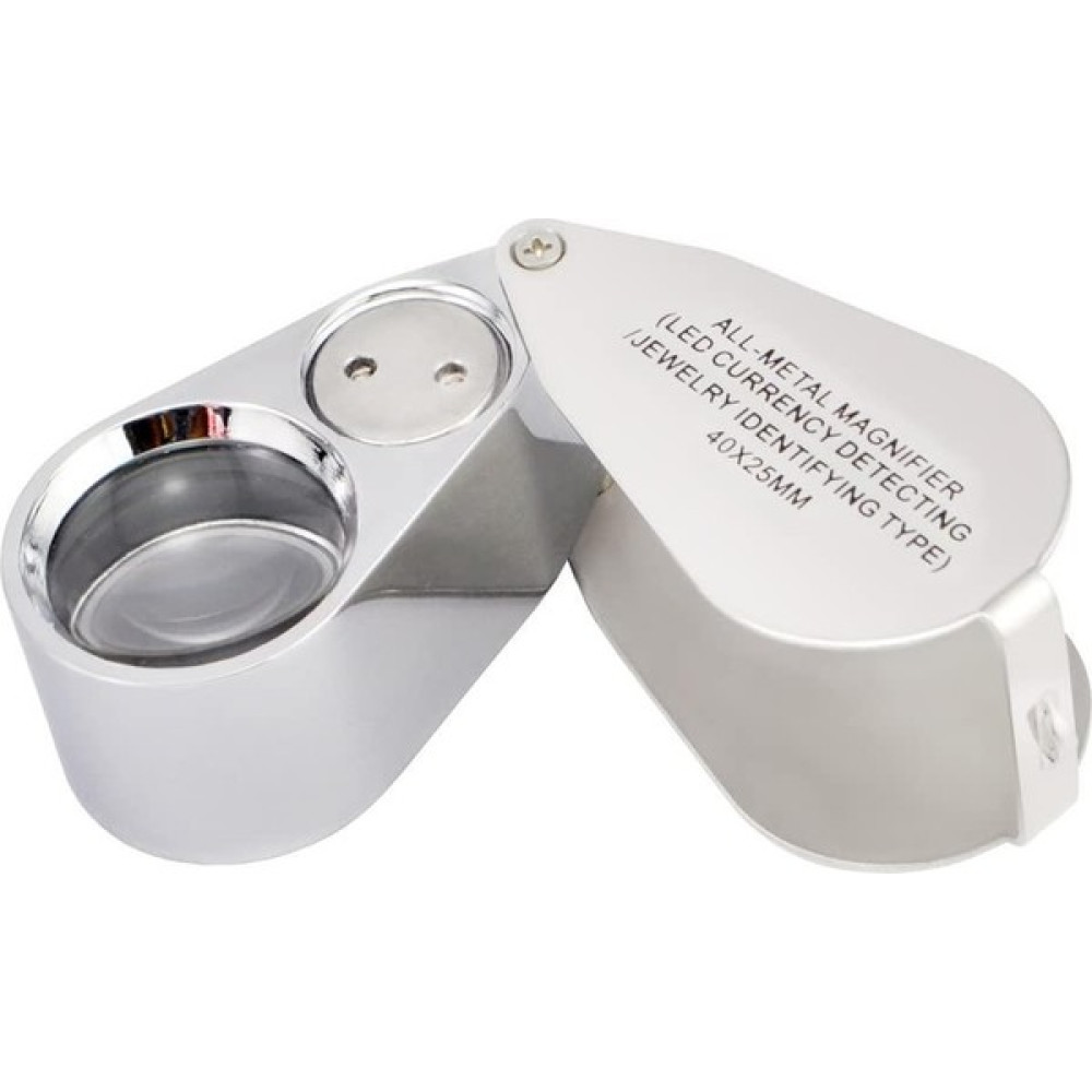 Generic 40X 25MM All Metal Magnifier Jeweller LED Uv Lens Jewelery Loupe Magnifier Büyüteç Fiyatı