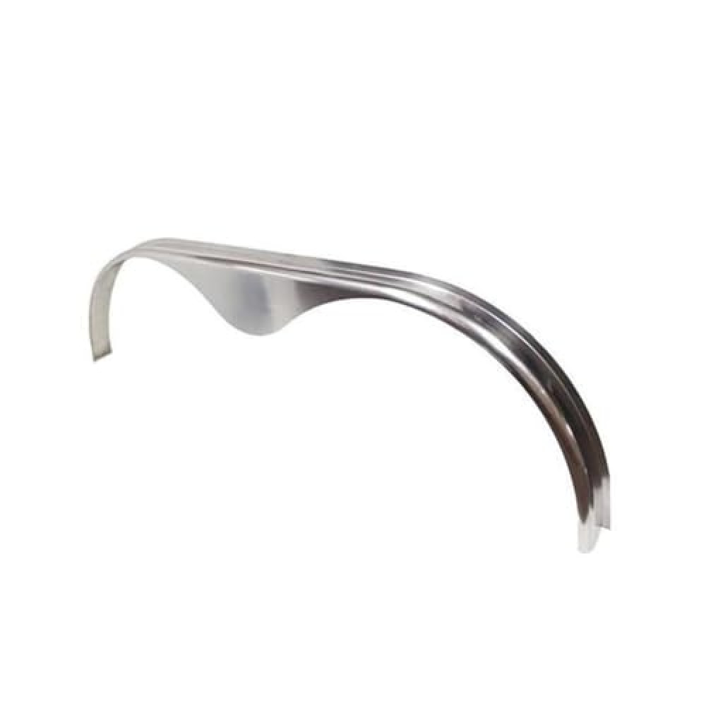 Generic 72x4 Smooth Aluminum Tandem Axle Teardrop Fenders - Flare - One Piece, Silver, 72X4AL