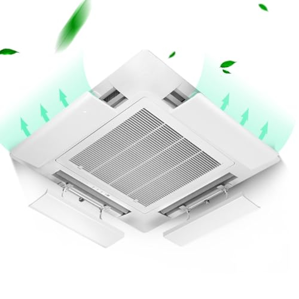 Generic Air Diverter for Ceiling Bent, mini split air deflector, Prevent Direct Blowing, Heat Vent Deflector for Home, Office, protect against condensation, FEOBEEYBB-58*58CM
