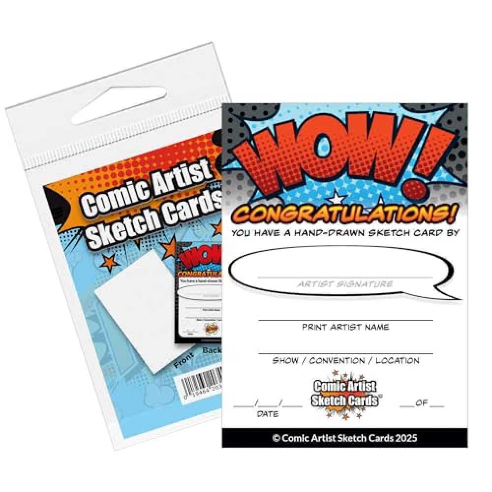 Generic Blank Sketch Cards - Artist Trading Cards - 1 Pack/5 Cards - 3.5 x 2.5 - Smooth Finish - 32 Pt - For Sketching & Drawing