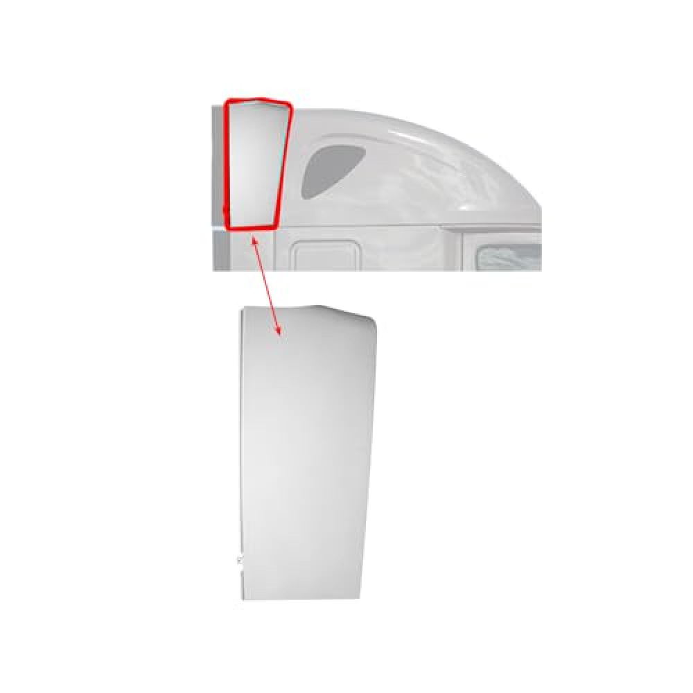 Generic White Upper Fairing Make With ABS,Compatible With Old Freightliner Cascadia 2008-2017, (Passenger side (right)), Large