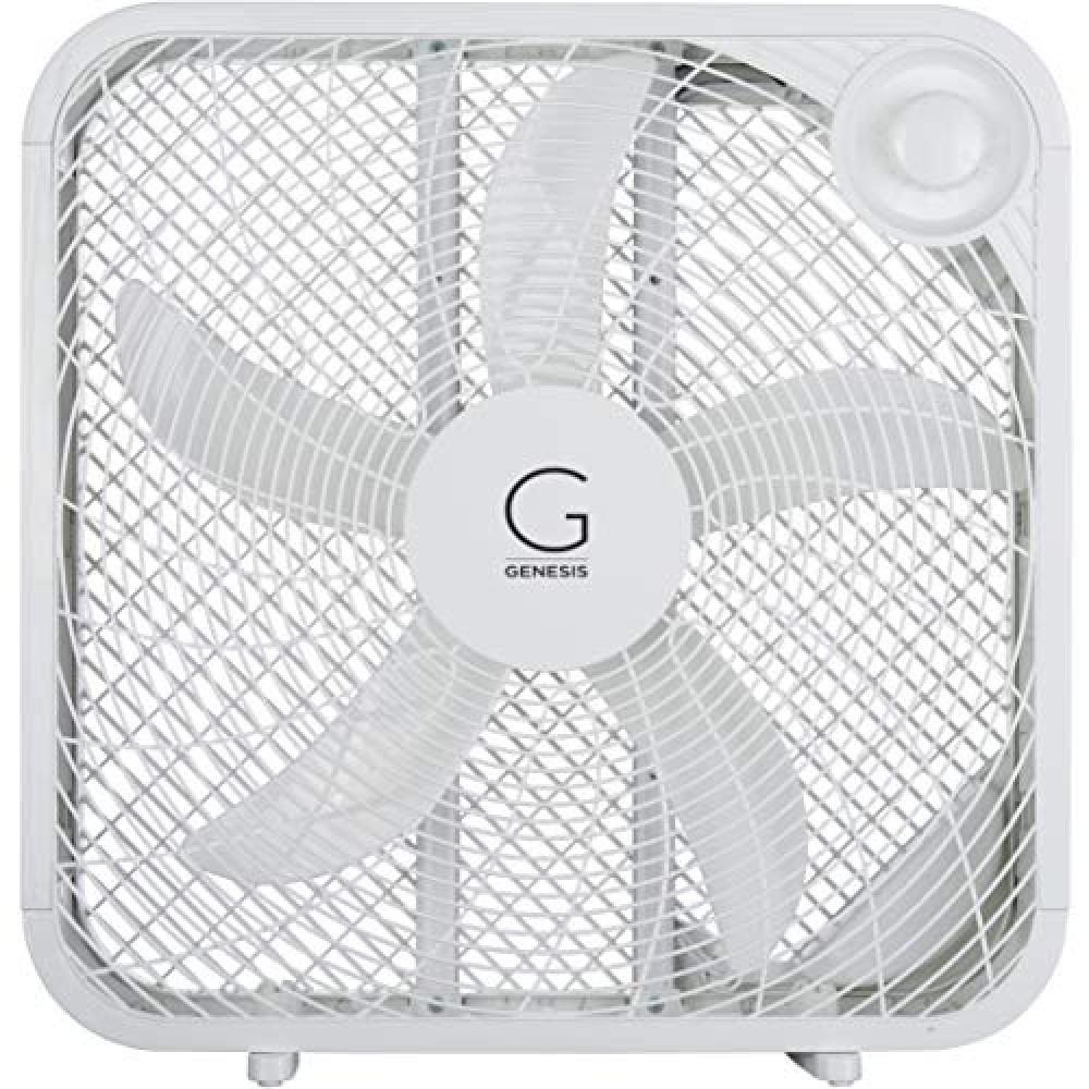Genesis 20" Box Fan, 3 Settings, Max Cooling Technology, Carry Handle, White (G20BOX-WHT) Fans Fiyatı
