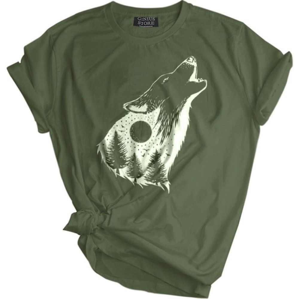 Genius Store Erkek Tişört Baskılı Outdoor T-Shirt-Kurt Haki T-Shirt & Sweatshirt (Outdoor) Fiyatı