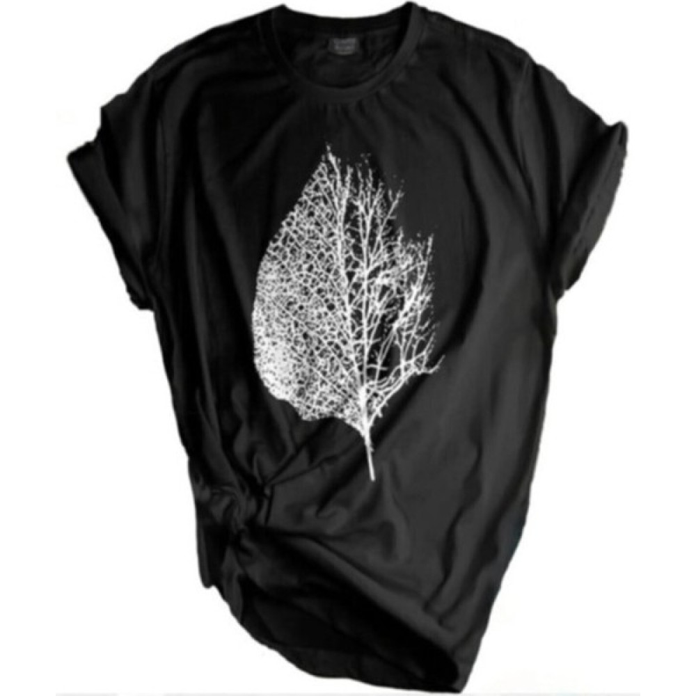 Genius Store Erkek Tişört Baskılı Outdoor T-Shirt-Yaprak Siyah T-Shirt & Sweatshirt (Outdoor) Fiyatı