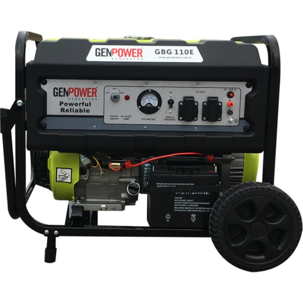 Genpower Gbg 110 E Oto Model Benzinli Otomatik Tekerlekli Monofaze Portatif Jeneratör Nalburiye & Hırdavat Fiyatı