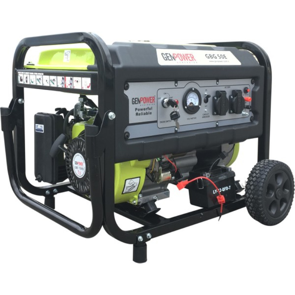 Genpower Gbg 50 E 5 Kva,benzinli,ipli/marşlı.tekerlekli,monofaze Portatif Jeneratör Nalburiye & Hırdavat Fiyatı