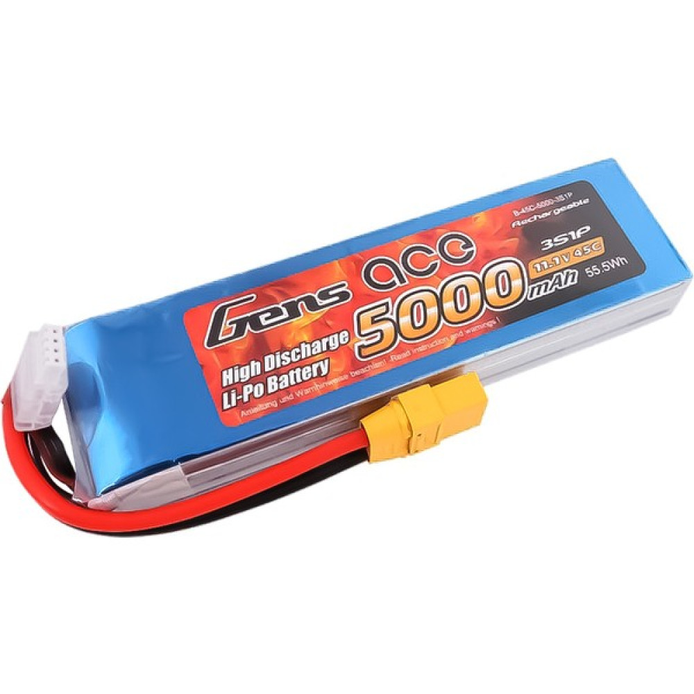 Gens Ace 5000MAH 11.1V 45C 3S1P Lipo Batarya RC Araçlar Fiyatı