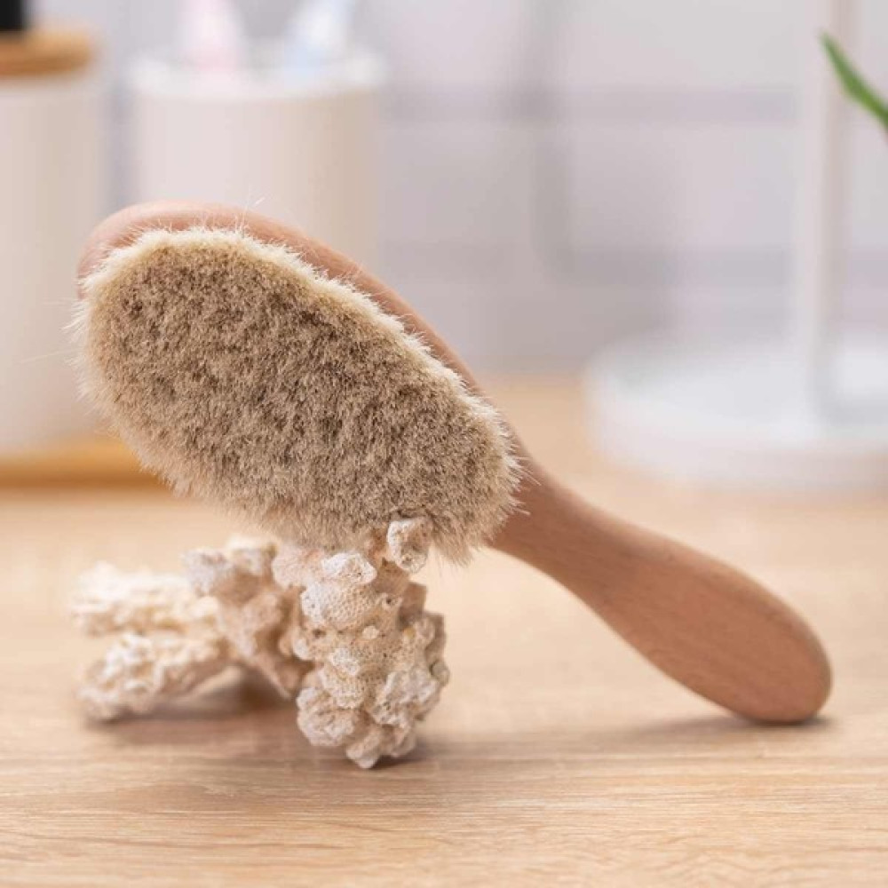 Genshower BT0318 Ahşap Saplı Bebek Tarağı Büyükboy Standart - Renkli Bebek Saç Fırça-Tarak Fiyatı