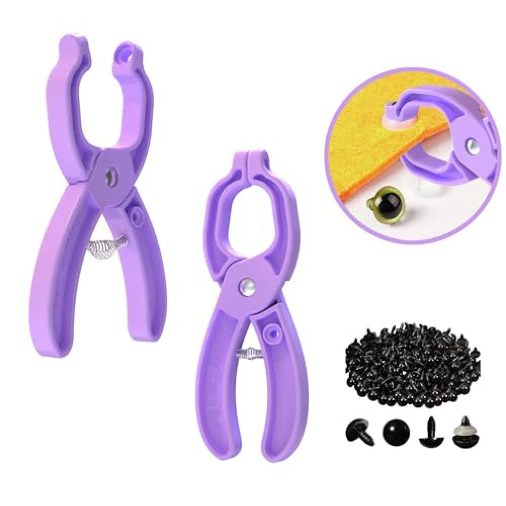 GEOCCI Safety Eye Tool Auxiliary Tool for Attaching Safety Eyes for Crocheting Safety Eyes Crochet Tools for Amigurumi Crochet & Stuffed 5-30mm Animal Eyes Making Supplies Tool（Purple 1pcs） Baby Toys Fiyatı
