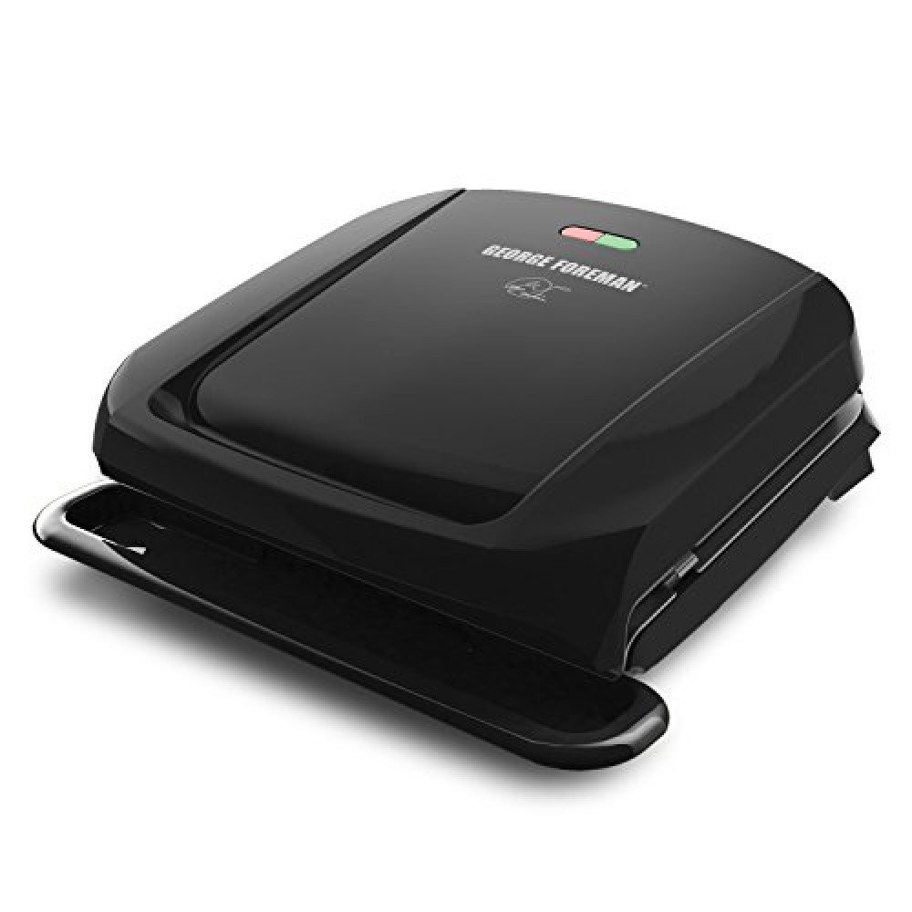 George Foreman 4-Serving Removable Plate Electric Grill and Panini Press, George Tough Non-Stick Coating, Drip Tray Catches Grease, Black Grill and Barbecue Fiyatı
