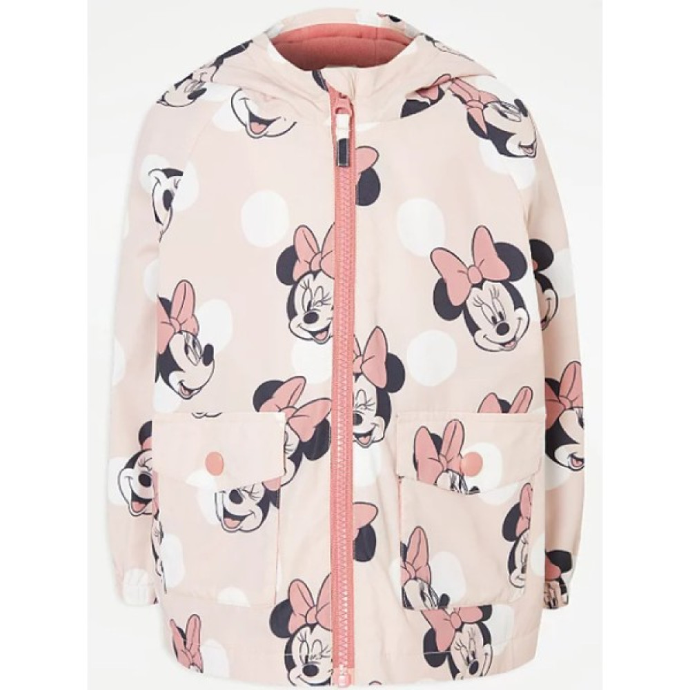George Kız Çocuk Disney Minnie Mouse Baskılı Ince Polar Astarlı Pembe Mac - Yağmurluk Kız Çocuk Yağmurluk Fiyatı