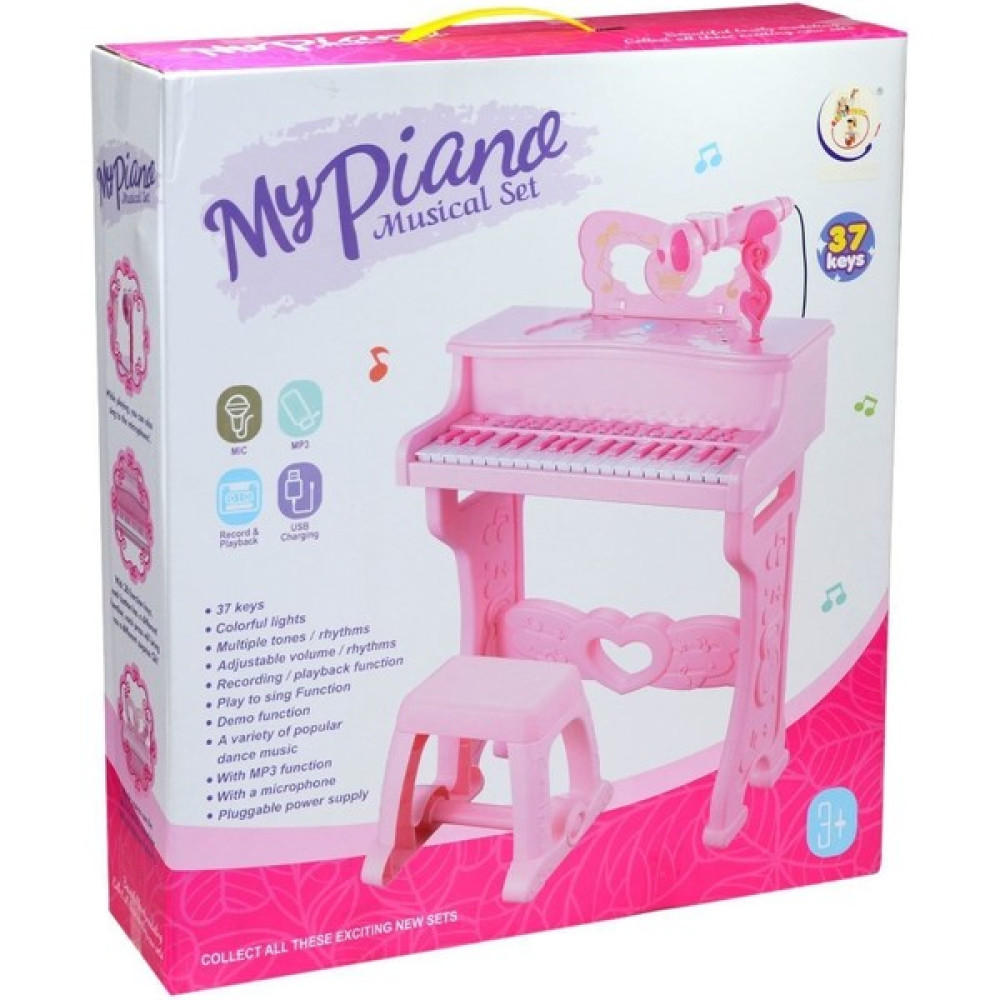 Gepettoys 6626 37 Tuşlu Tabureli Piano-Gepettoys - Pembe Eğitici Oyuncak Fiyatı