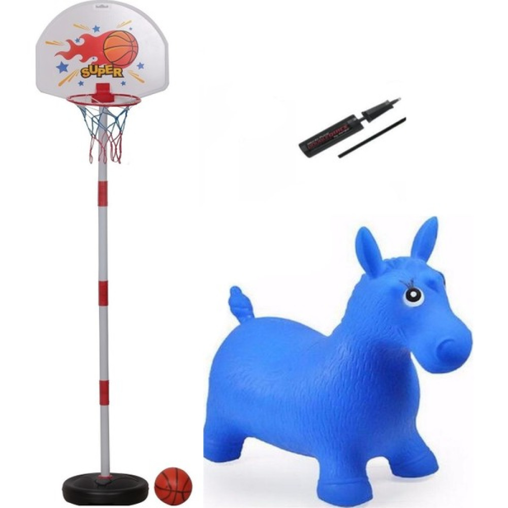 Gepettoys Ayarlanabilir Basketbol Potası ve Şişme Pilates Eşeği + Şişirme Pompası Çocuk Spor Seti Açık Hava, Deniz ve Spor Oyuncakları Fiyatı