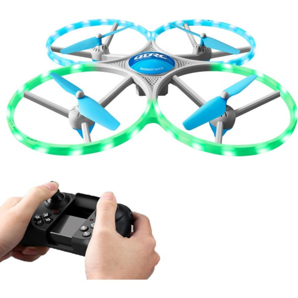 Gepettoys Uzaktan Kumandalı LED Işıklı Başlangıç Seviye Drone Quadcopter Kamerasız Havada Sabit Kalma Özelliği - Mavi Drone Fiyatı