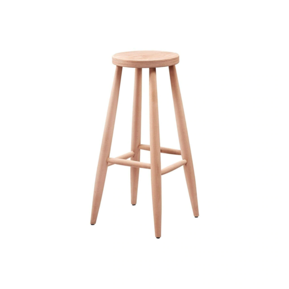 Geppetto Home Ham Ahsap Yuvarlak Bar Tabure Sandalye Mutfak Dolabı / Mobilyası Fiyatı