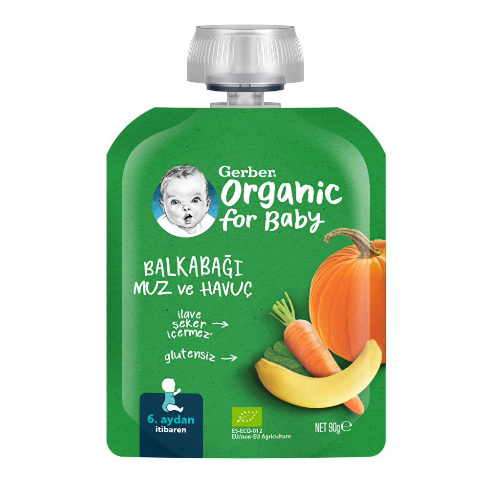Gerber Organic Muz Bal Kabağı Püre 90 Gr Bebek Mamaları Fiyatı
