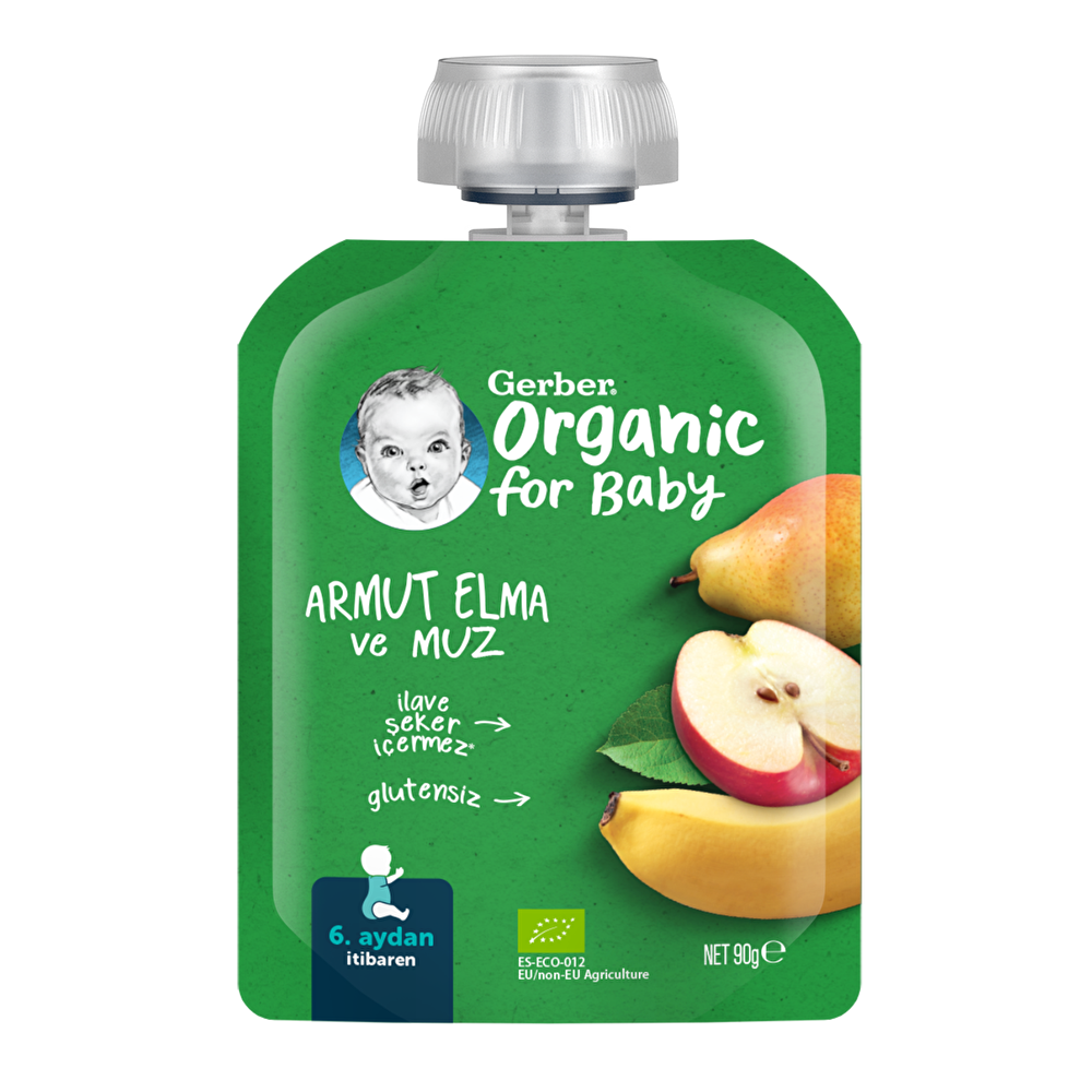 Gerber Organic Muz Elma Armut Püre 90 Gr Bebek Mamaları Fiyatı