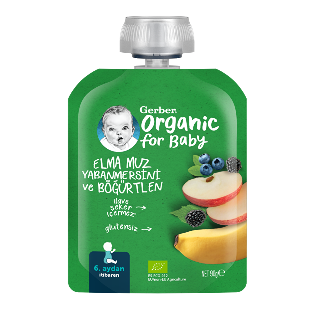 Gerber Organic Muz Yaban Mersini Elma Püre 90 Gr Bebek Mamaları Fiyatı