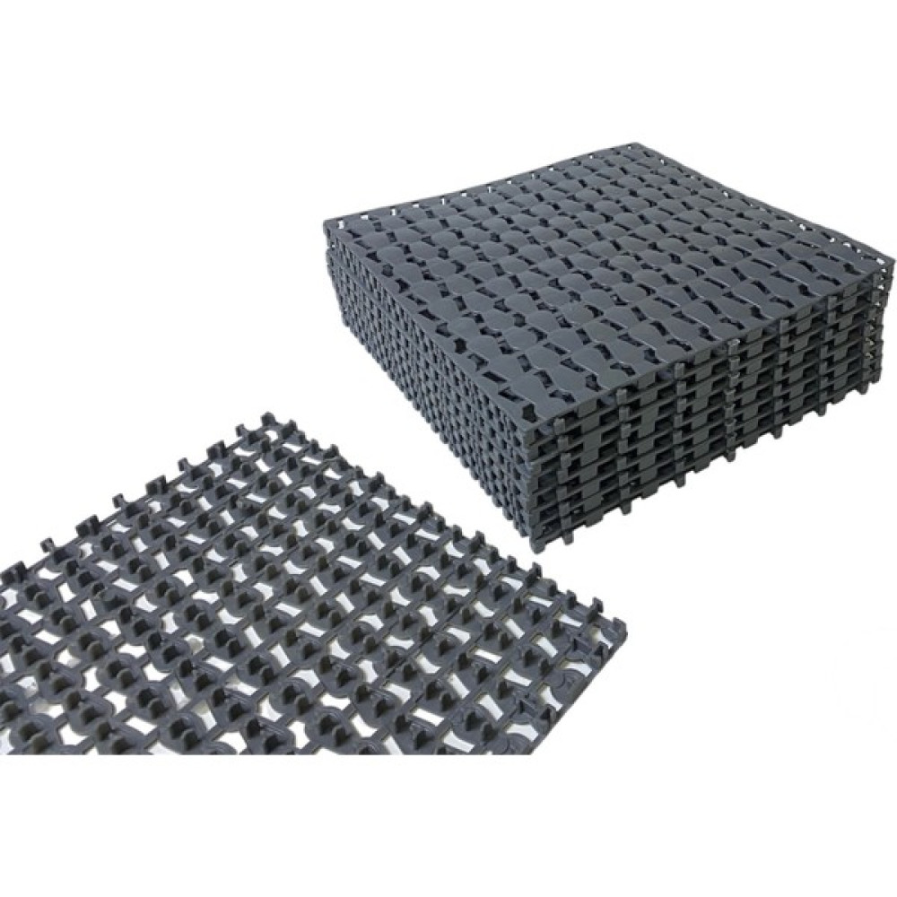 Gerçektrend Ortopedik Plastik Yer Karosu Zemin Döşemesi Yer Izgarası Banyo Paspası Damla Model 33X33X1,2 (9 Adet) - Gri Yer / Yüzey Kaplamaları Fiyatı