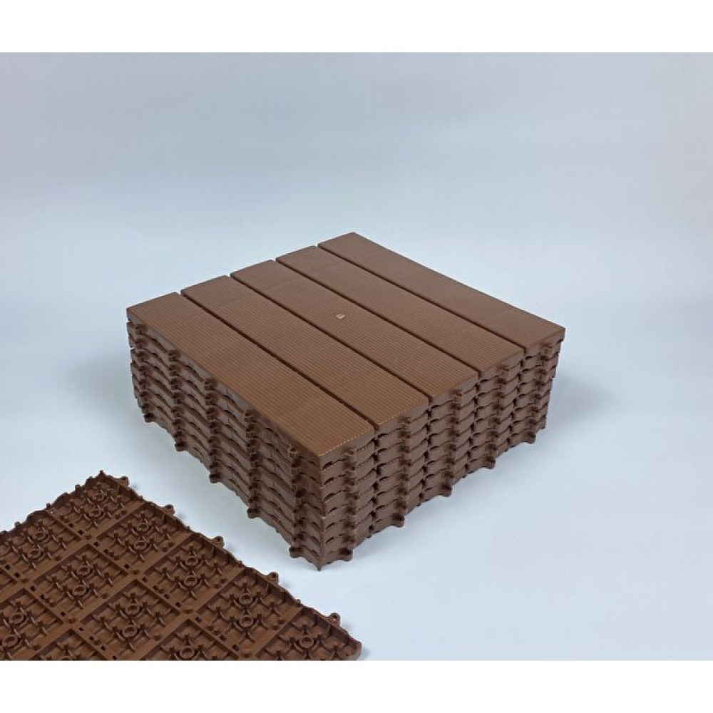 Gerçektrend Parke Desenli Sert Plastik Yer Karosu Zemin Döşemesi Yer Izgarası 30X30 1 M2 (11 Adet) - Kahve Yer / Yüzey Kaplamaları Fiyatı
