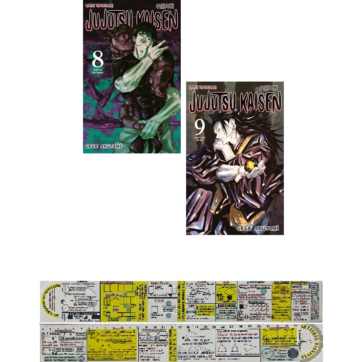 Gerekli Şeyler Yayıncılık Jujutsu Kaisen 8-9. Ciltler Manga Seti + Matematik Öğreten Cetvel Çizgi Roman Fiyatı