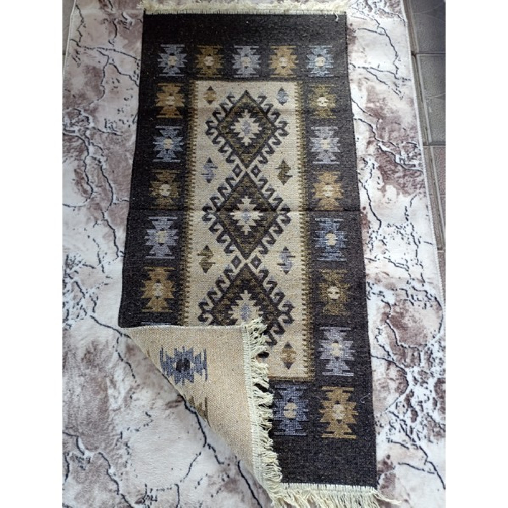 Gereli Home Uşak Dokuma Kilim - 60 x 125 cm - Kahverengi Kilim Fiyatı