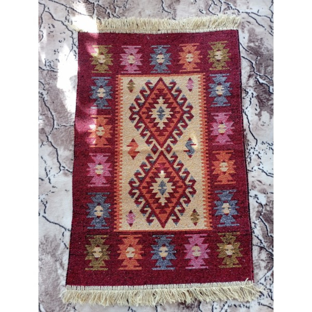 Gereli Home Uşak Dokuma Kilim - 60 x 85 cm - Kırmızı Kilim Fiyatı