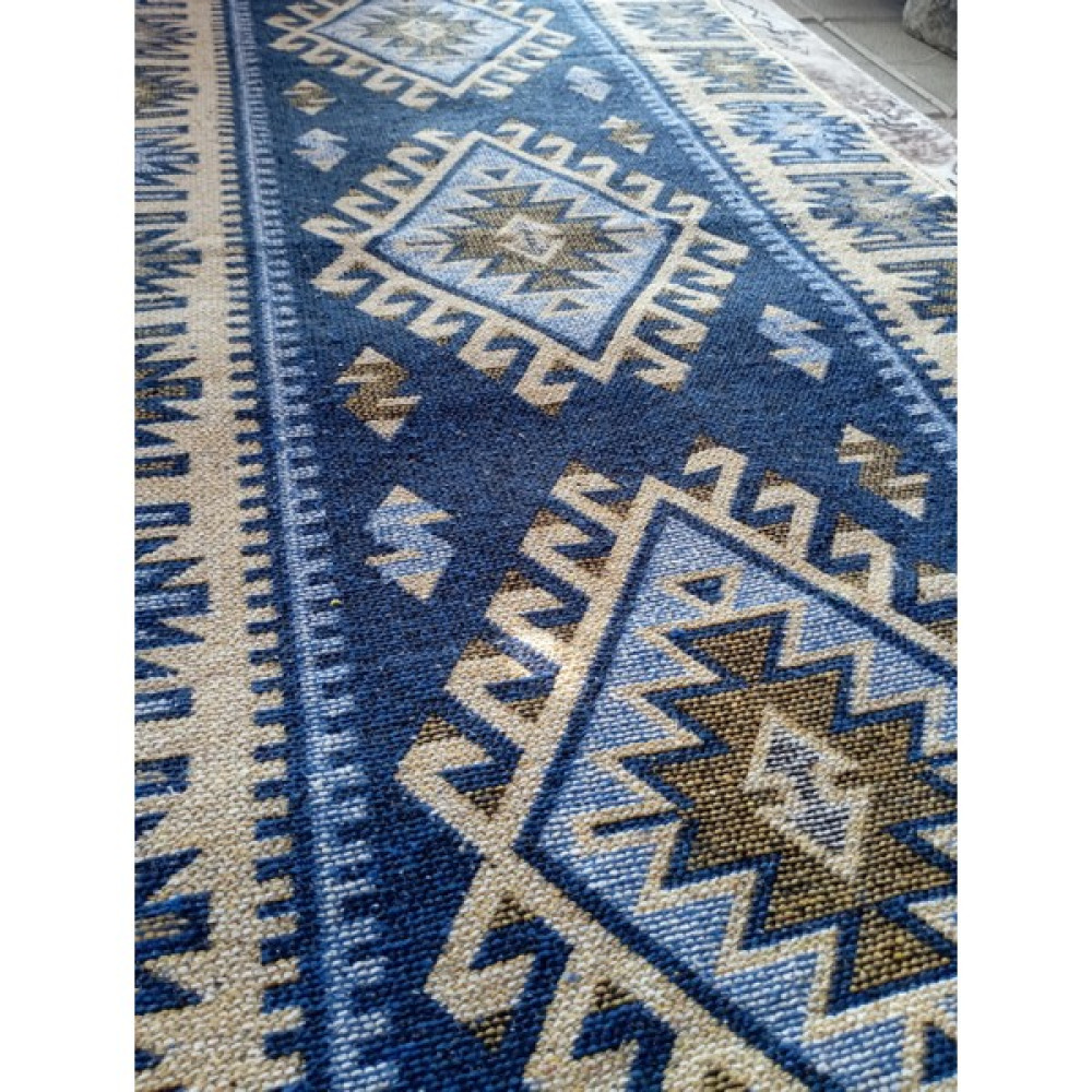 Gereli Home Uşak Dokuma Kilim - 80 x 125 cm - Mavi Kilim Fiyatı