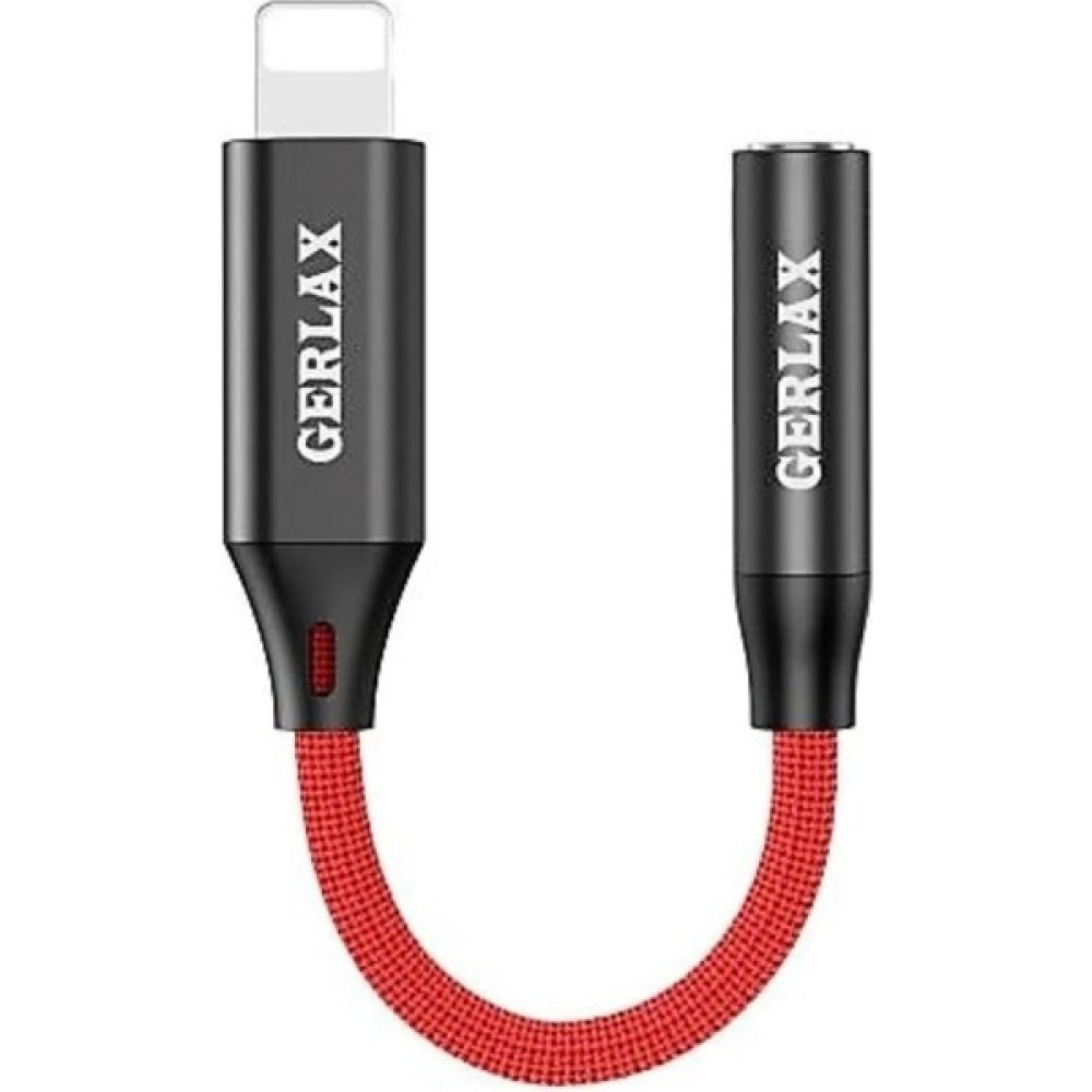 Gerlax 3,5 mm Aux Lightning Kulaklık Aux Audio Adaptör Fişi Aparat Hasır Apple iPhone Ses Dönüştürücü Aparat bluetoothlu - Kırmızı - Siyah Cep Telefonu Kablosu Fiyatı