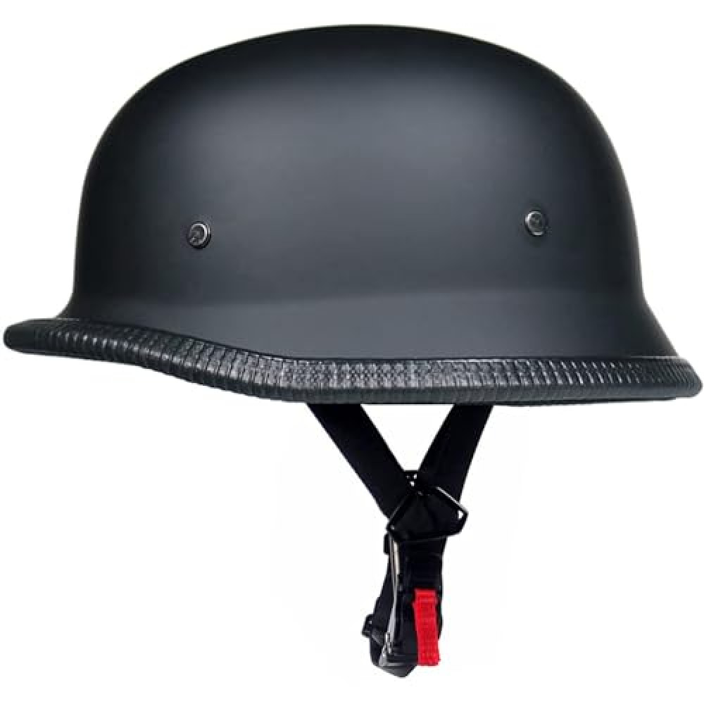 German Pilot Helmet,Motorcycle Helmet,Personality Vintage DOT Approved, Half Helmet Motorcycle Cruiser Scooter Cool Helmet (L)