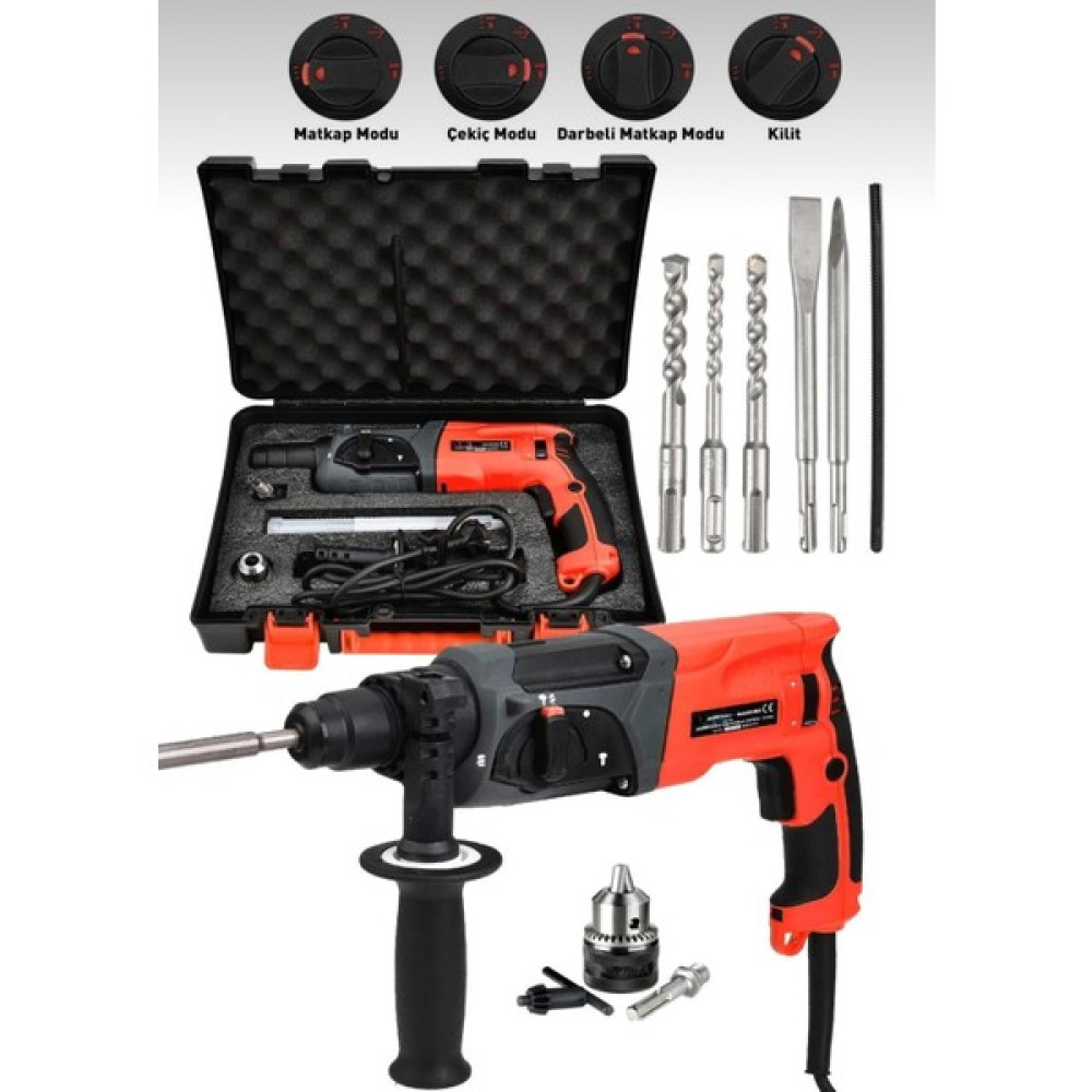 Germany Steel Extra Güçlü 4200W Probakır Sargı Kırıcı Delici Darbeli Hilti Matkap 5 Adet Uç Metal Şanzuman Ssch-Kırcı2 Kırıcı Deliciler & Kırıcılar Fiyatı