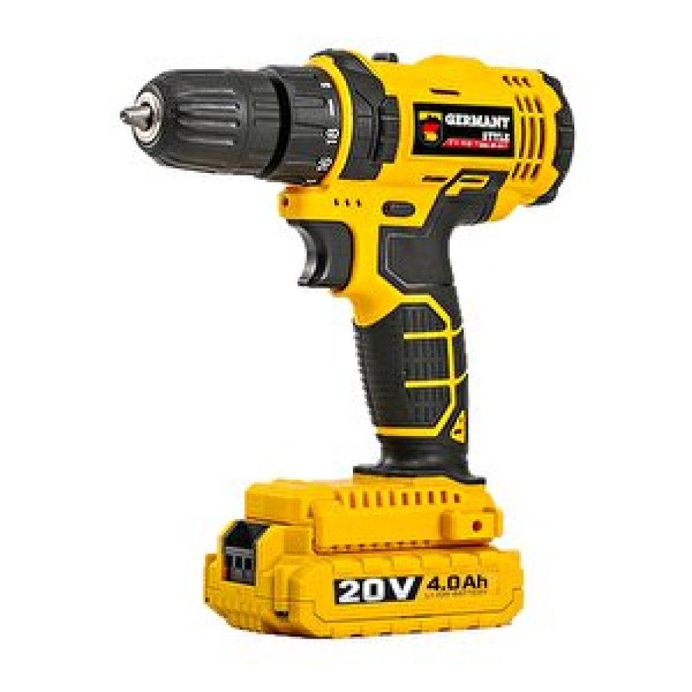 Germany Style Grm9006 20 V 4 Ah Çift Li-ion Bataryalı 2 Vitesli Yüksek Torklu Akülü Vidalama Matkap Matkaplar Fiyatı