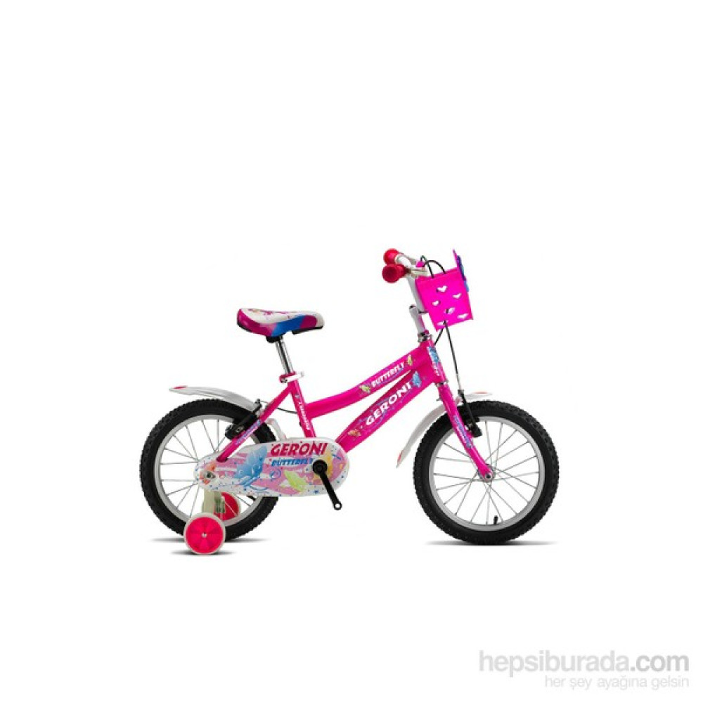 Geroni Butterfly 16" Pembe Lady Kız Çocuk Bisikleti 3-6 Yaş Çocuk Bisikletleri Fiyatı