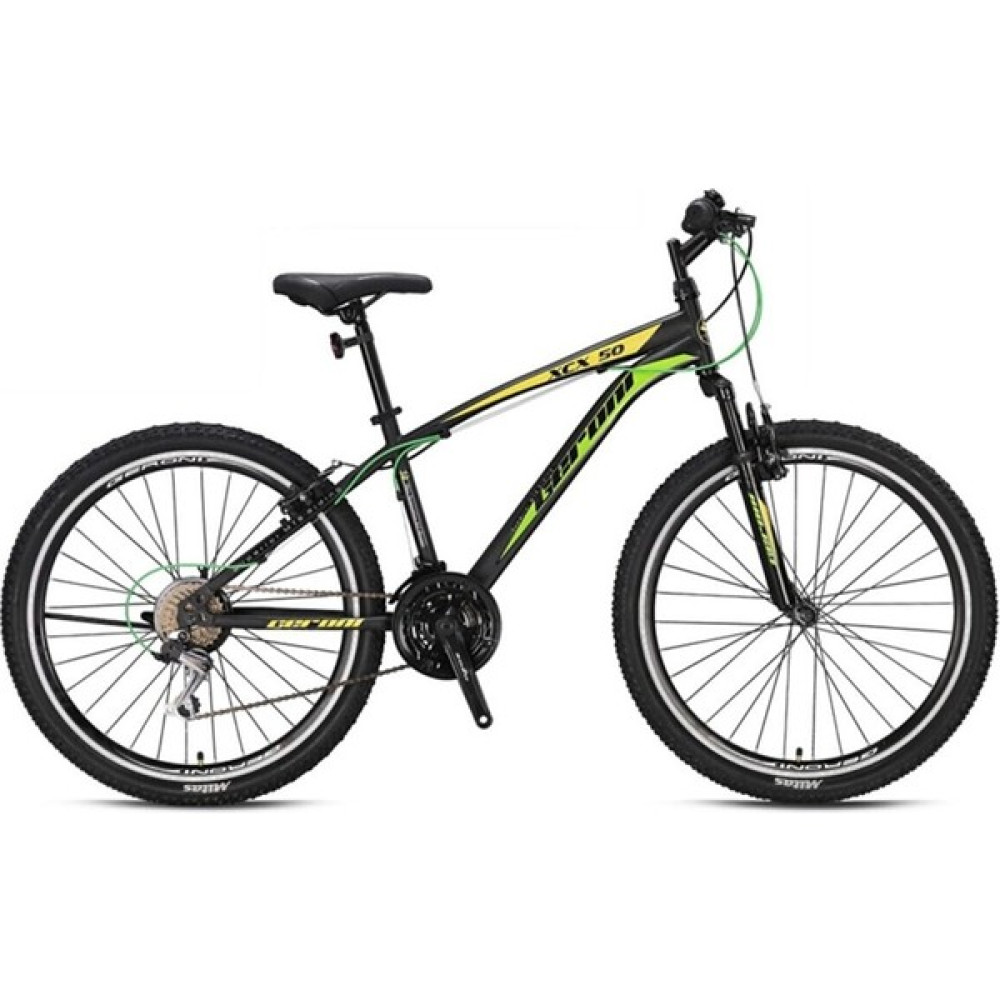 Geroni Xcx 50-26''mtb - 14' - 21 Vites - V.b. - Mat Siyah-Yeşil/açık Sarı Dağ Bisikletleri Fiyatı